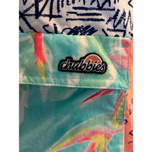 EUC! CHUBBIES Pullover Reversible Jacket Sherpa & 90s Graphics Pockets XXL - Picture 13 of 14